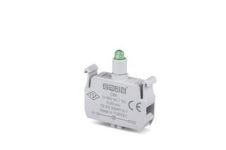 Yedek LED'li 12-30V AC/DC Yeşil Sinyal Blok